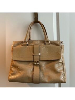 Mulberry Classic Taupe Leather Top-Handle Satchel